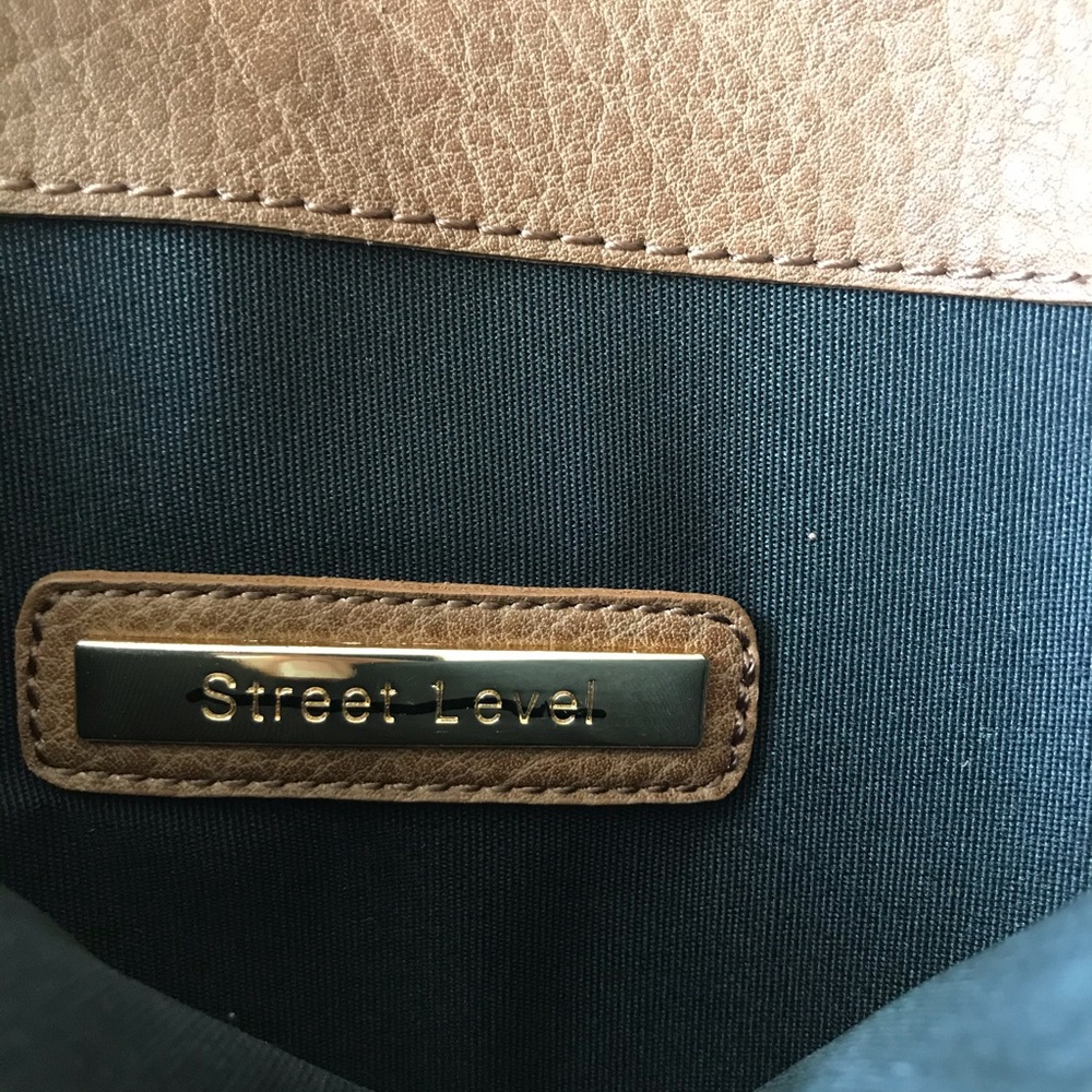 Street Level Suede/Leather Tote - Picture 5 of 7